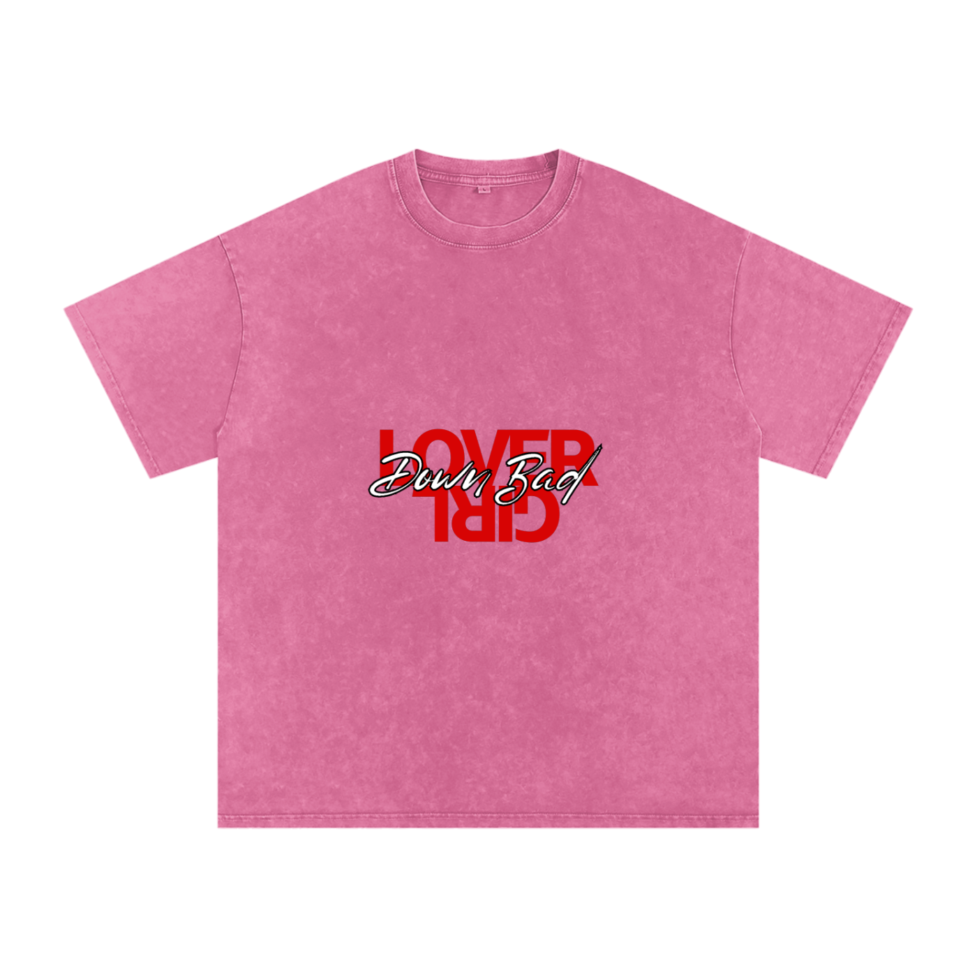 Lover Girl Down Bad- Snow Washed Oversized T